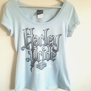 Harley Davidson - Powder Blue Harley Pride Graphic